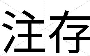 注存