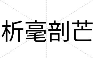 析毫剖芒