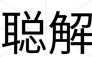 聪解