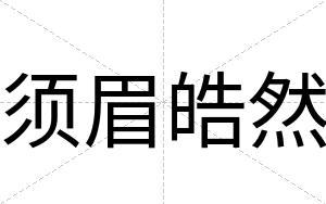 须眉皓然