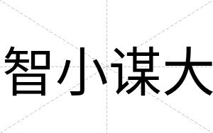 智小谋大