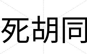 死胡同