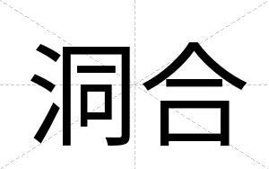 洞合