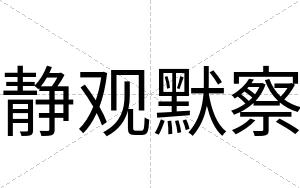 静观默察