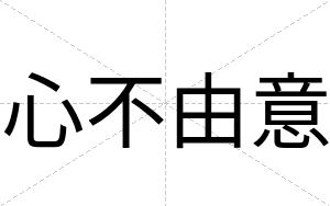 心不由意