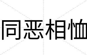 同恶相恤