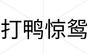 打鸭惊鸳