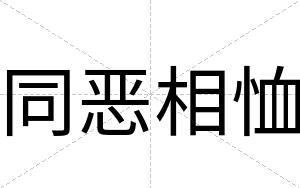 同恶相恤