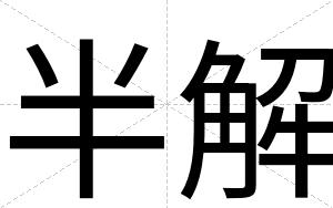 半解