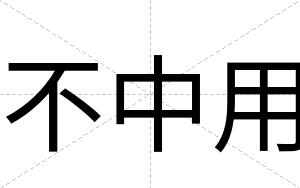 不中用
