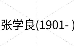 张学良(1901- )