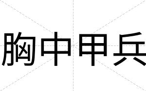 胸中甲兵