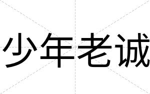 少年老诚