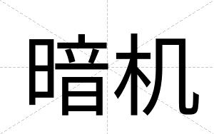 暗机