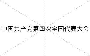 中国共产党第四次全国代表大会