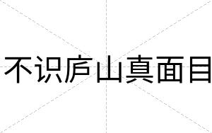 不识庐山真面目