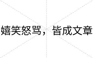 嬉笑怒骂，皆成文章