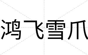 鸿飞雪爪