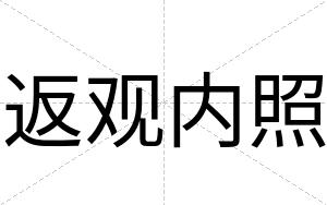 返观内照