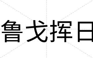 鲁戈挥日